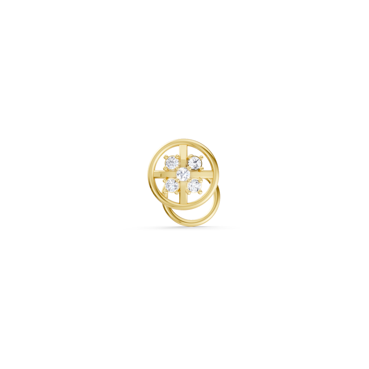 Celestial Circle Nose Pin view 1